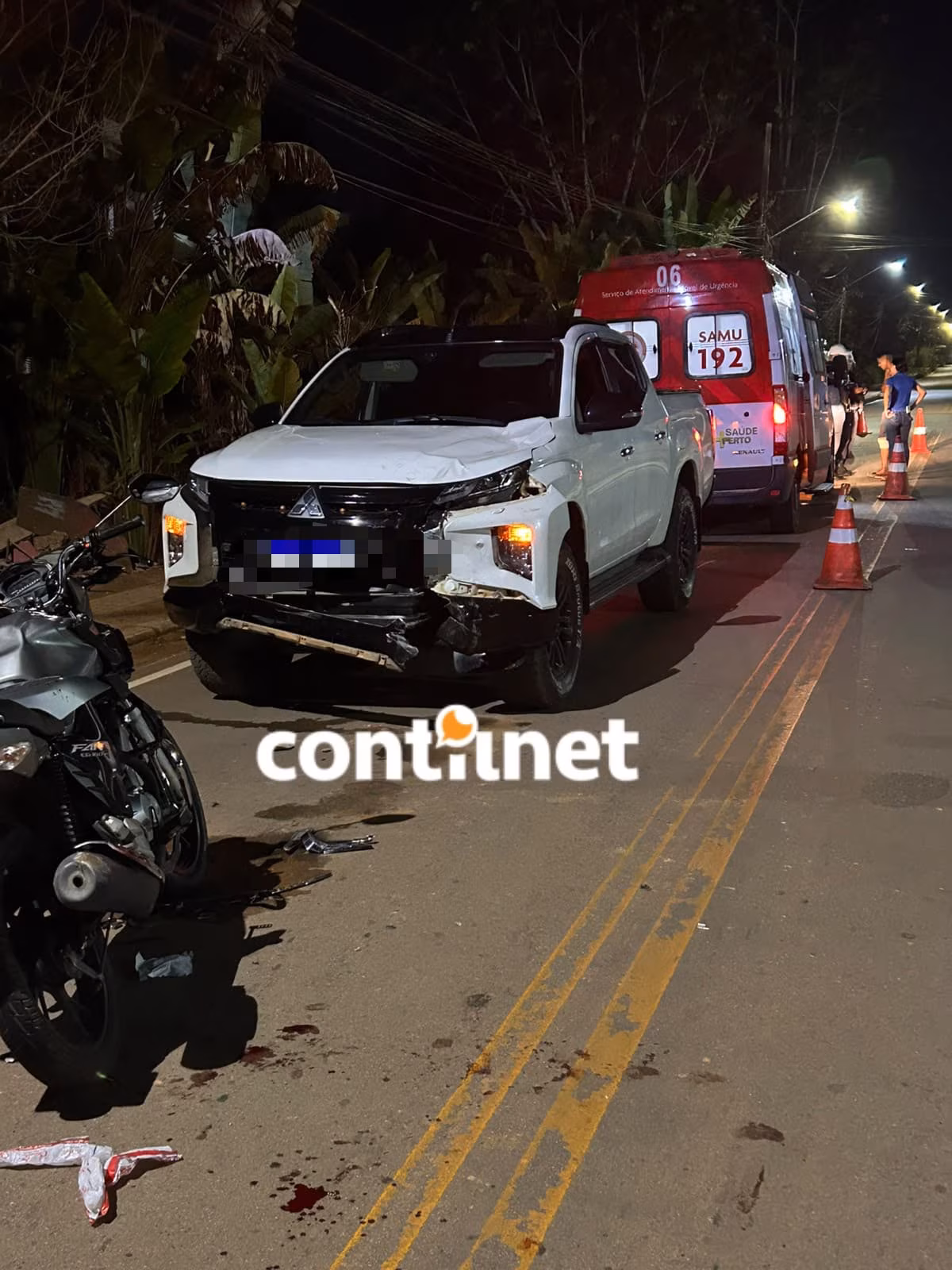 Motociclista alcoolizado bate de frente com caminhonete no Segundo Distrito