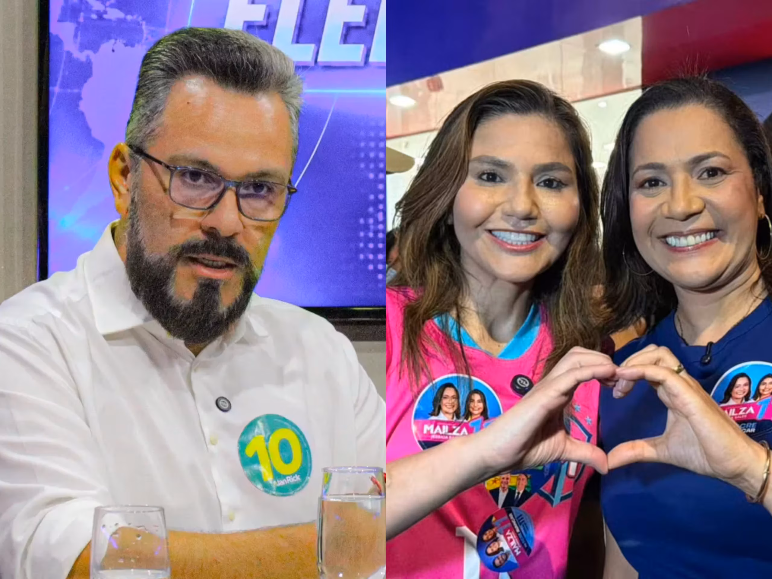 Alan aciona Justiça e diz que gesto de Mailza ao fazer coração é propaganda ilegal