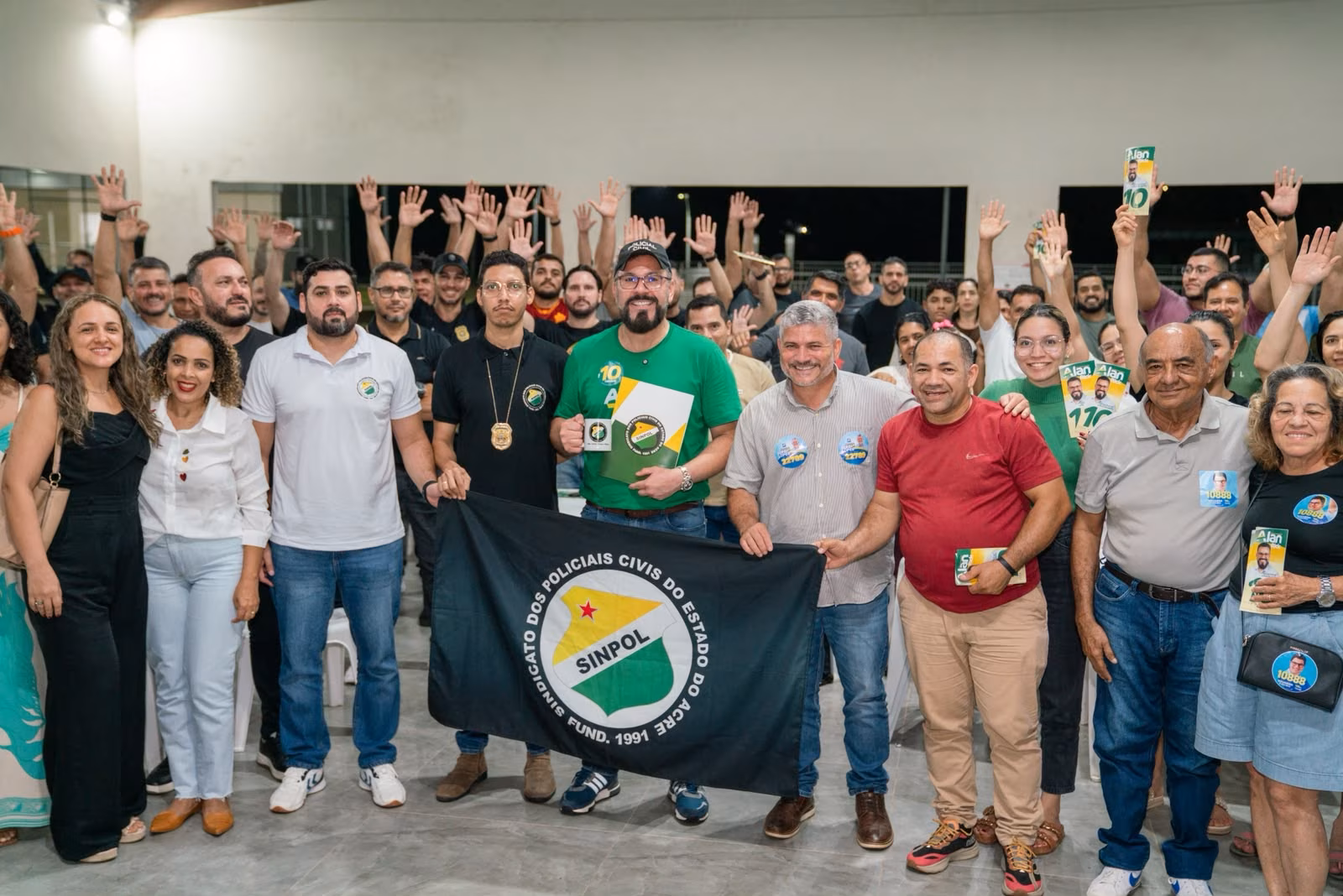 Em reunião no Sinpol, Alan Rick apresenta propostas de segurança e apoio