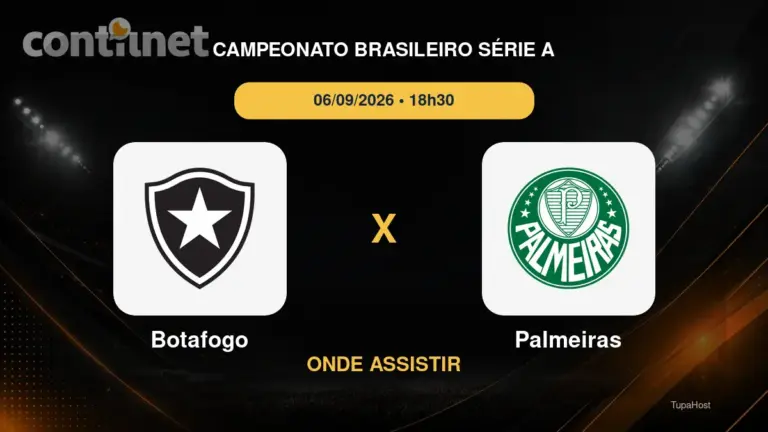 Botafogo x Palmeiras onde assistir