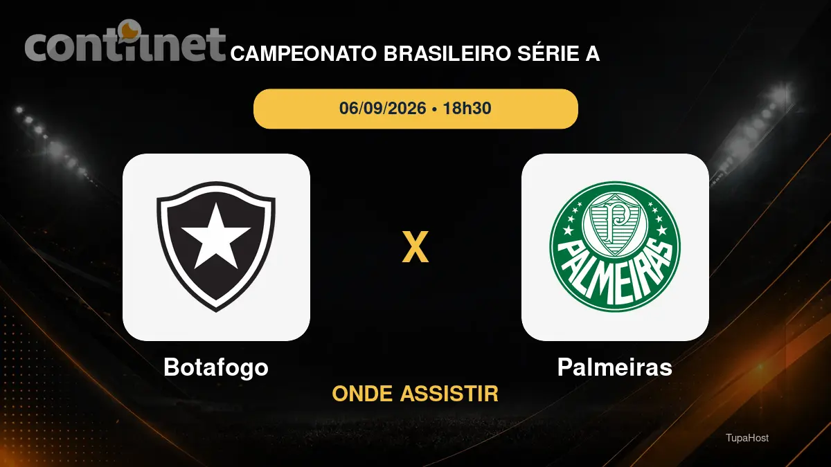 Botafogo x Palmeiras onde assistir