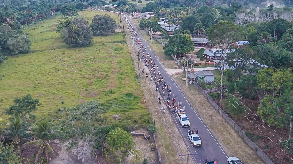A carreata movimentou o minicípio