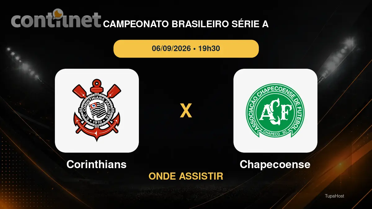 Corinthians x Chapecoense onde assistir