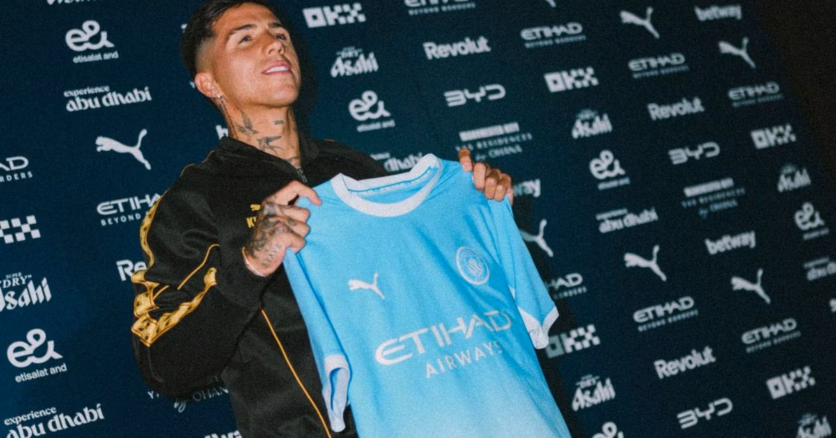 Enzo Fernández troca Chelsea por Man City em venda recorde na Inglaterra