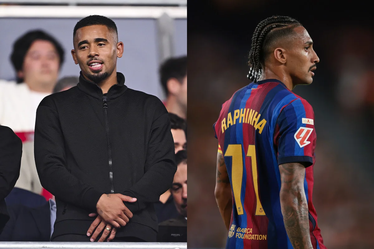 Gabriel Jesus e Raphinha disputam vaga no ataque do Barcelona