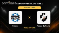 Grêmio x Vasco da Gama onde assistir