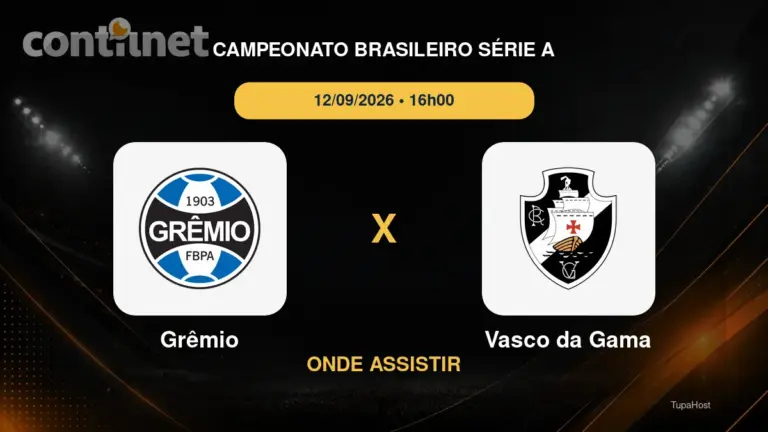 Grêmio x Vasco da Gama onde assistir: informações da partida