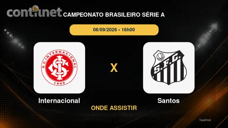 Internacional x Santos onde assistir