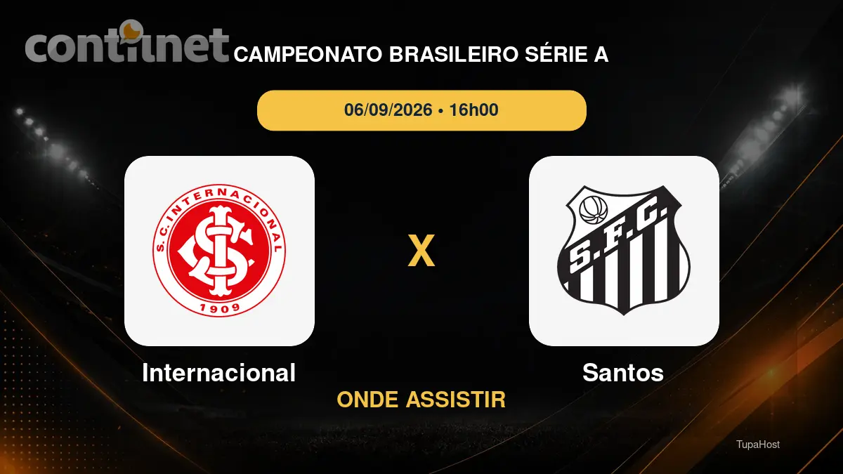 Internacional x Santos onde assistir
