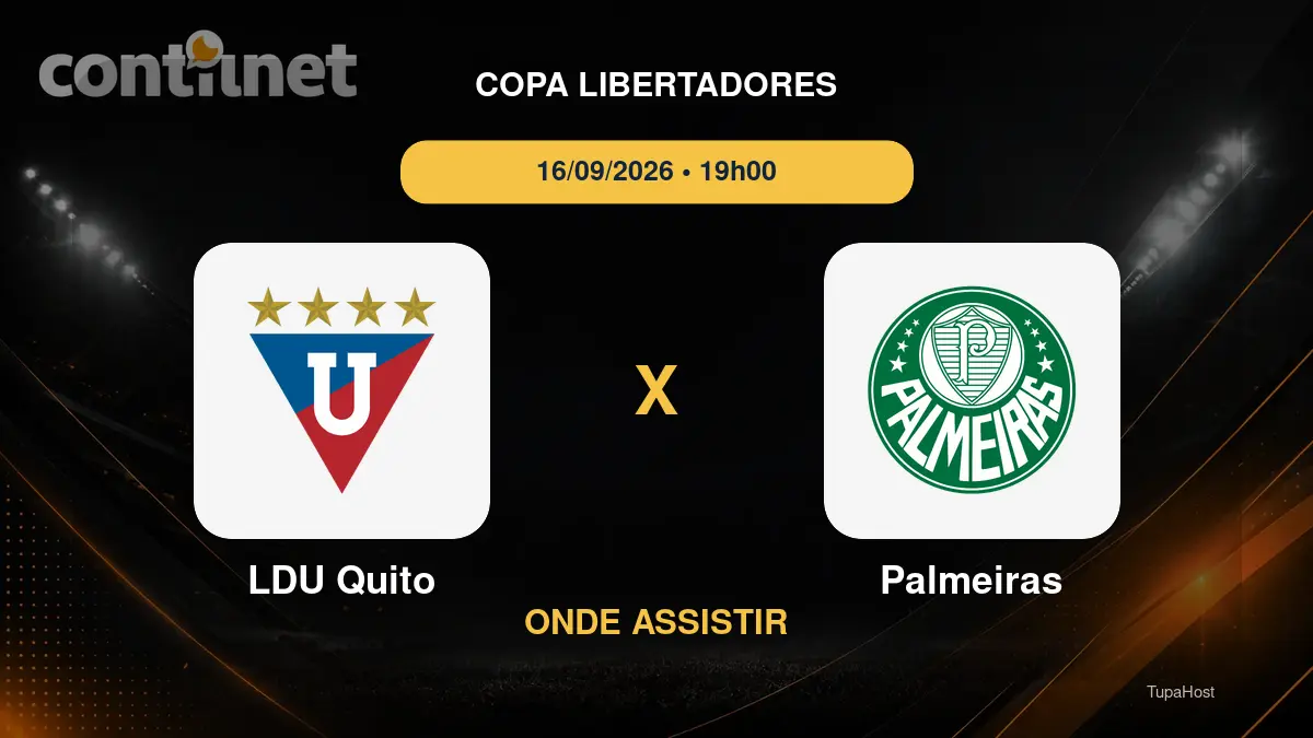 LDU Quito x Palmeiras onde assistir