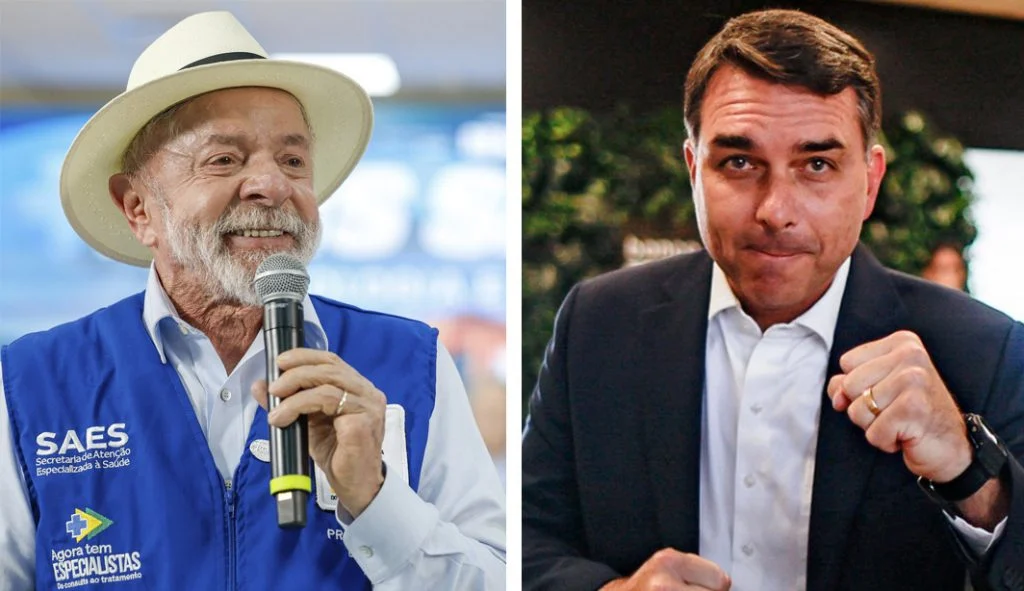 Lula aparece à frente de Flávio em pesquisa sobre eleição presidencial
