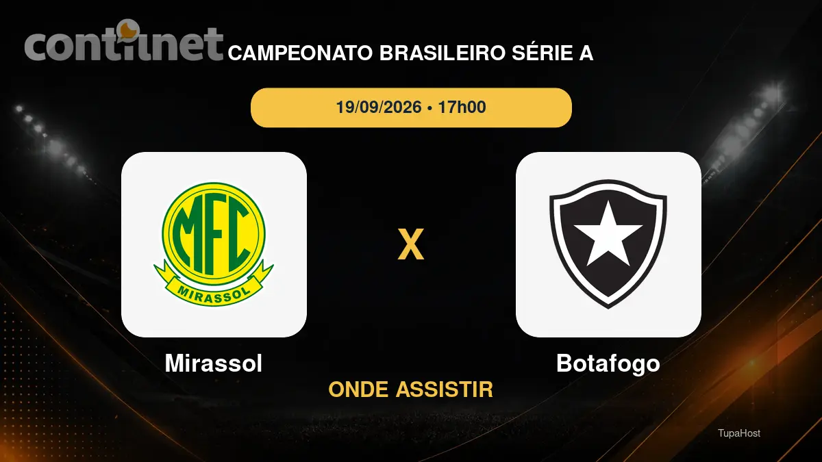 Mirassol x Botafogo onde assistir