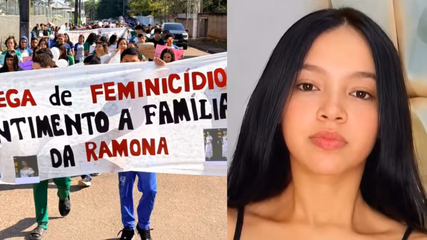 Alunos fazem passeata contra feminicídio após colega ser morta