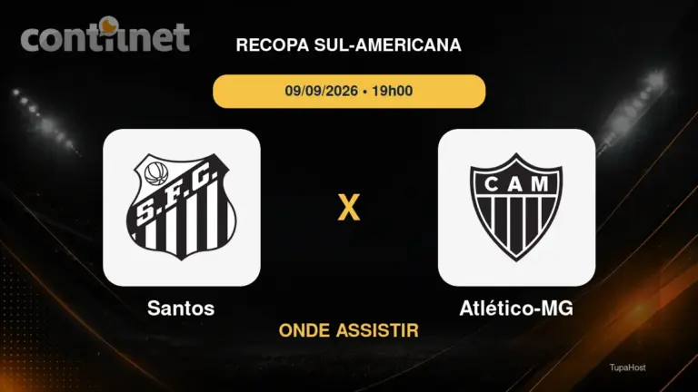 Santos x Atlético-MG onde assistir