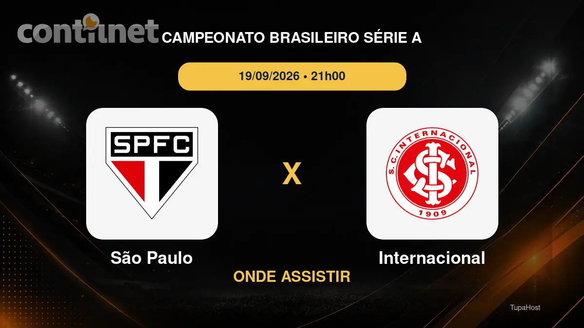 São Paulo x Internacional onde assistir