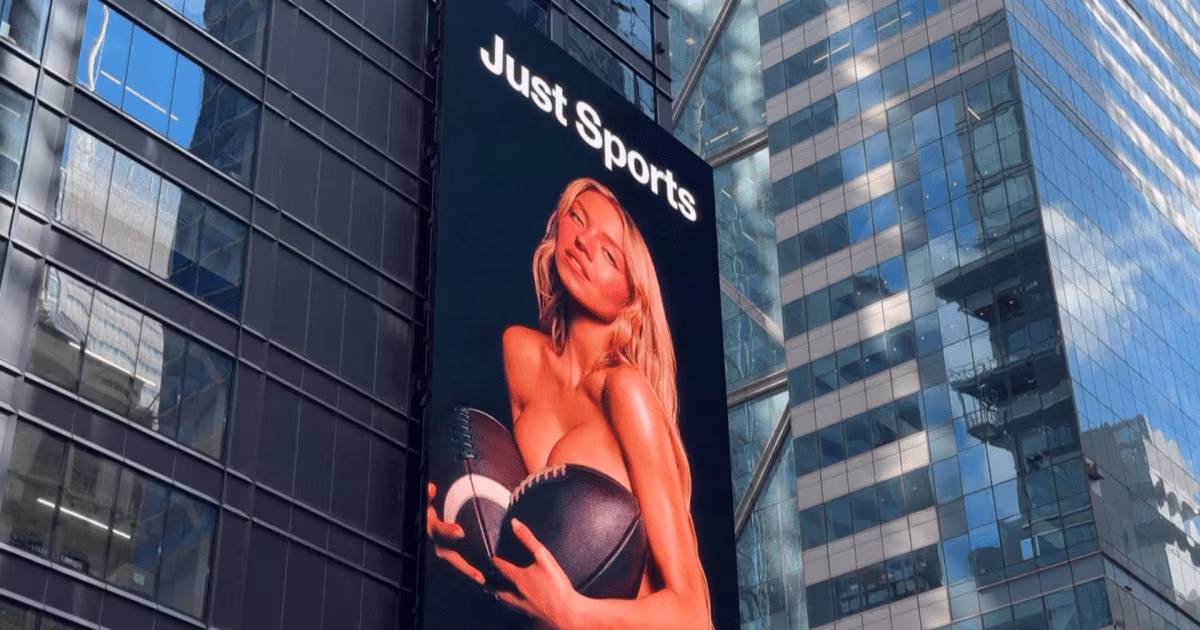 Campanha polêmica de Sydney Sweeney gera reações na Times Square